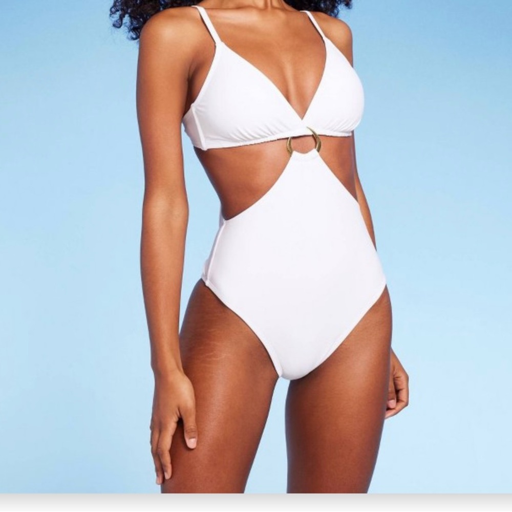 new with tags White one piece bathing suit